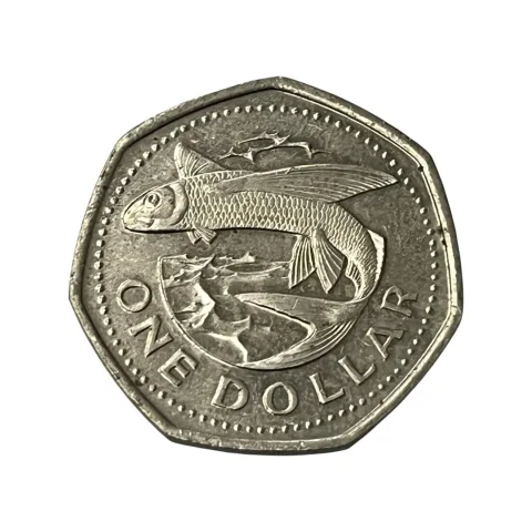 Moeda One Dollar Barbados 1989 - Caribe - MBC+ KM# 14.2 - verso